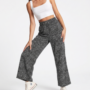 Pantalón Estampado Blanco y Negro