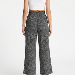 Pantalón Estampado Blanco y Negro