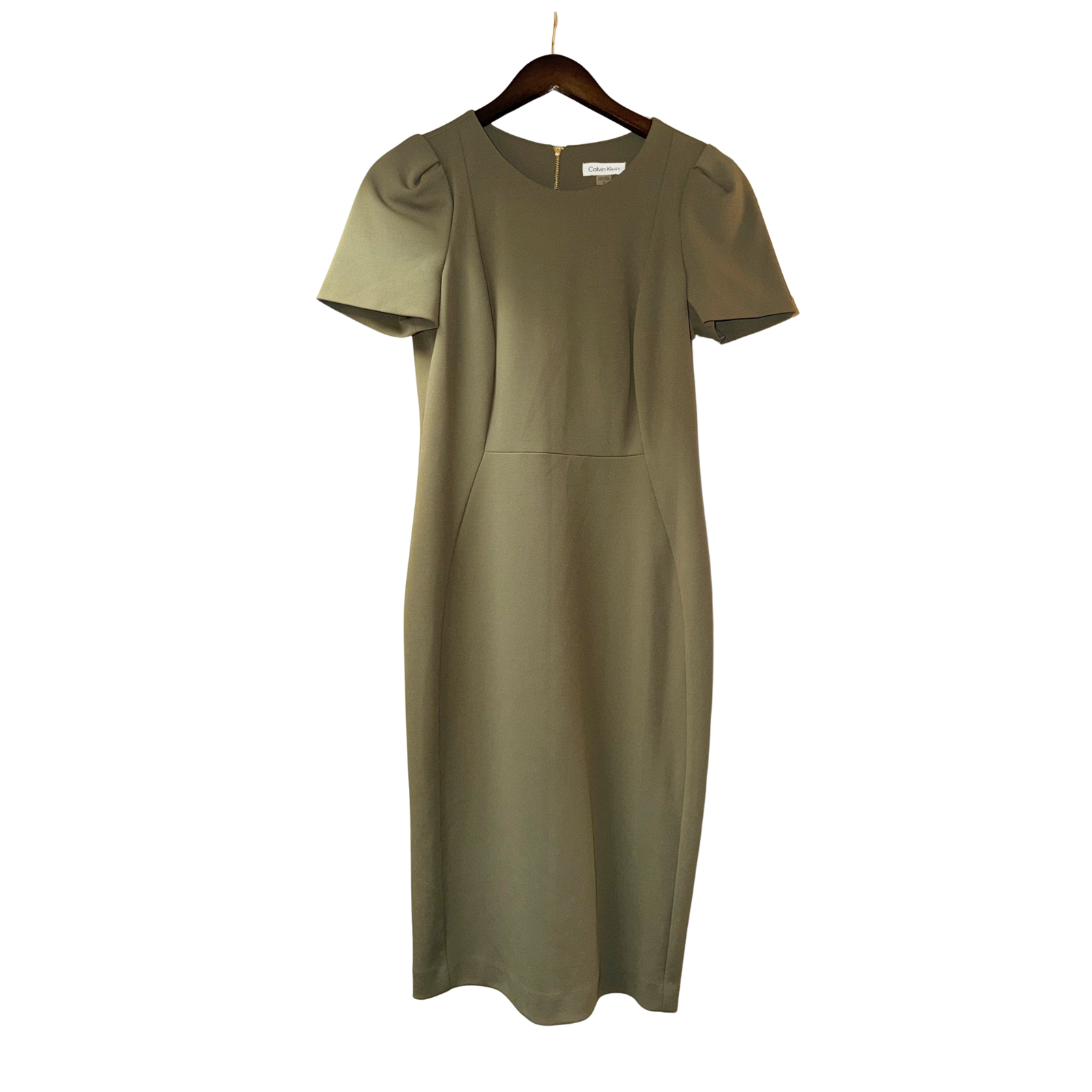 Vestido Calvin Klein Verde Olivo - 6 (M) - Imagen 2