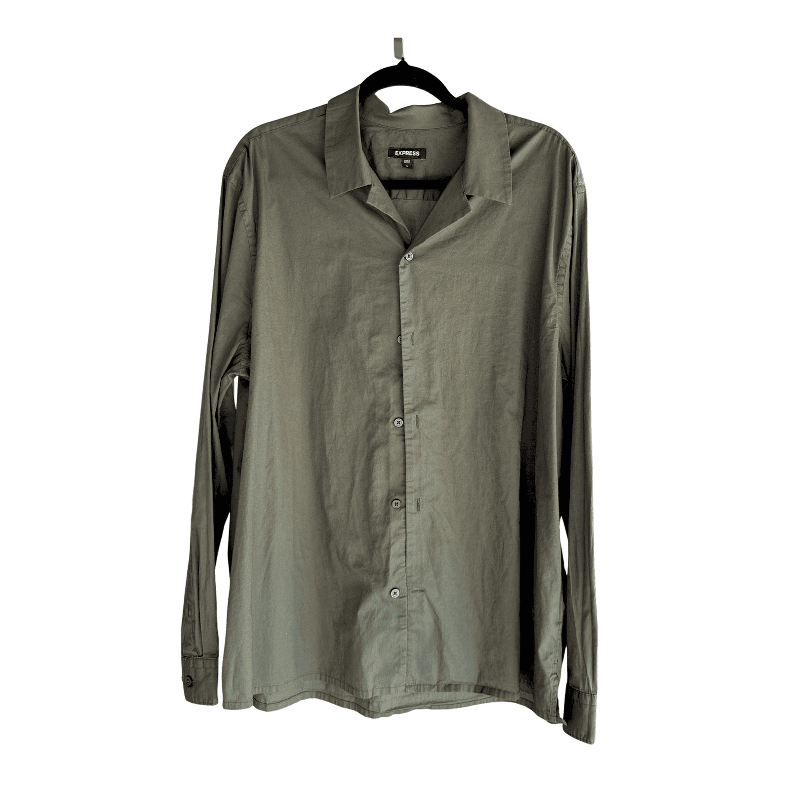 Camisa Express de Algodón Verde Olivo - XL