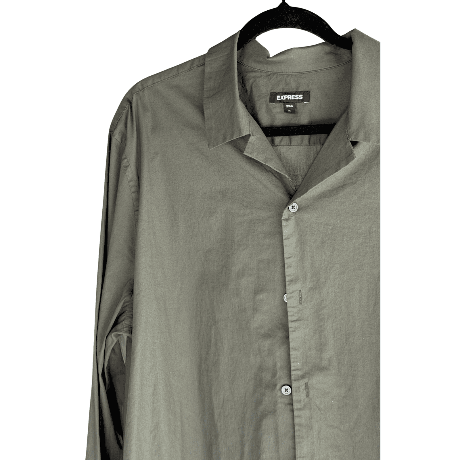 Camisa Express de Algodón Verde Olivo - XL - Imagen 2