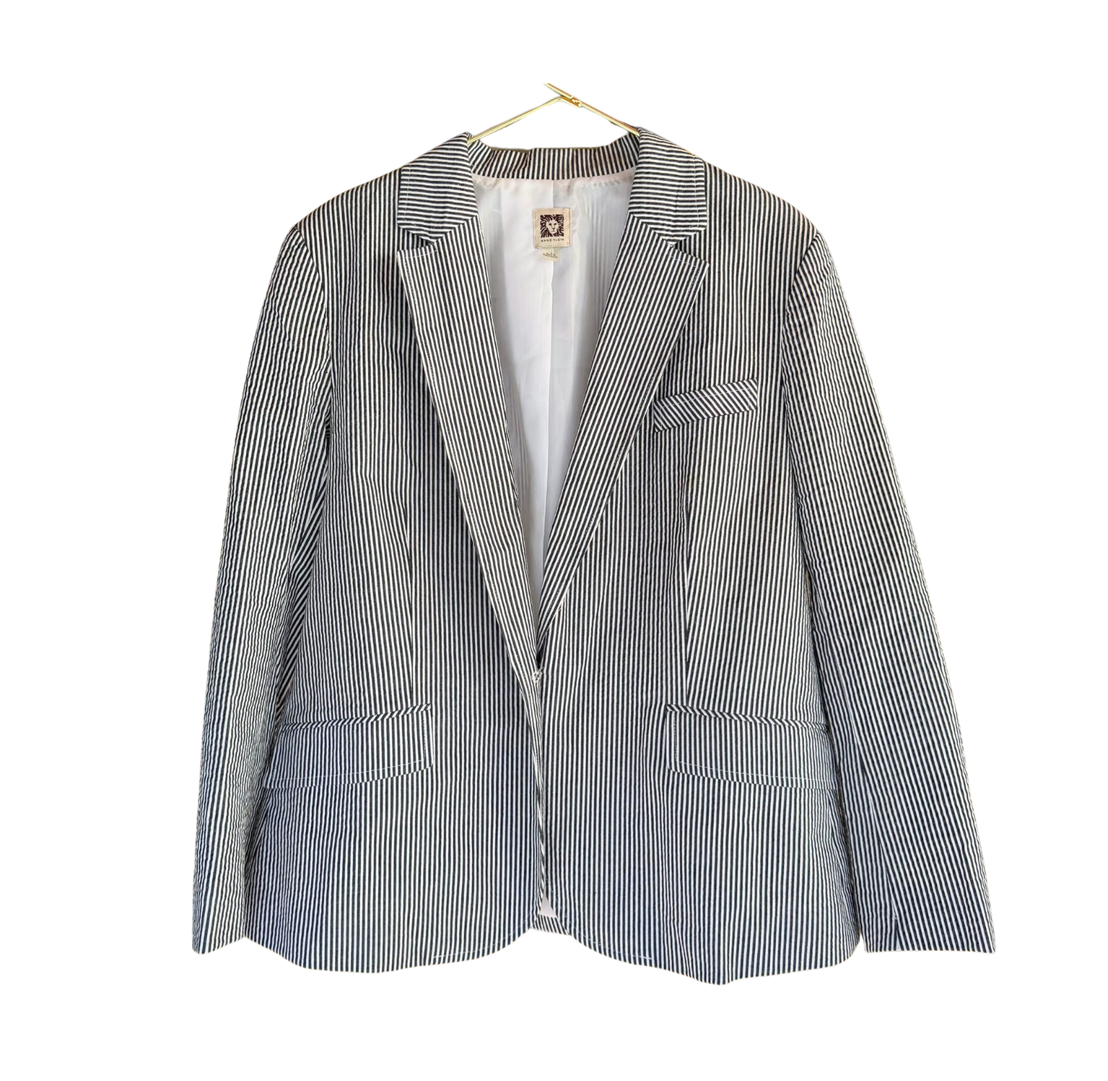 Blazer Anne Klein a Rayas Azul y Blanco - L