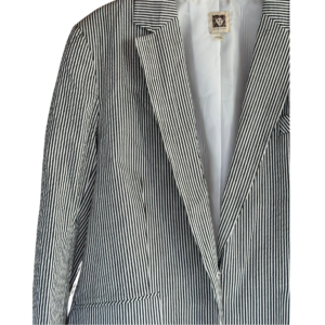 Blazer Anne Klein a Rayas Azul y Blanco - L
