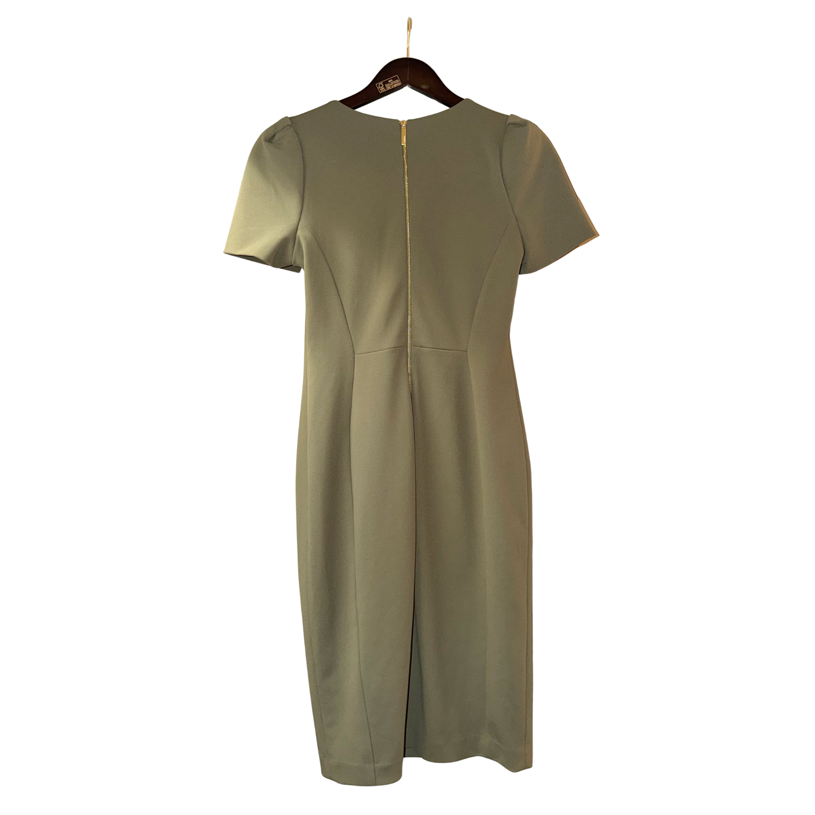 Vestido Calvin Klein Verde Olivo - 6 (M) - Imagen 3