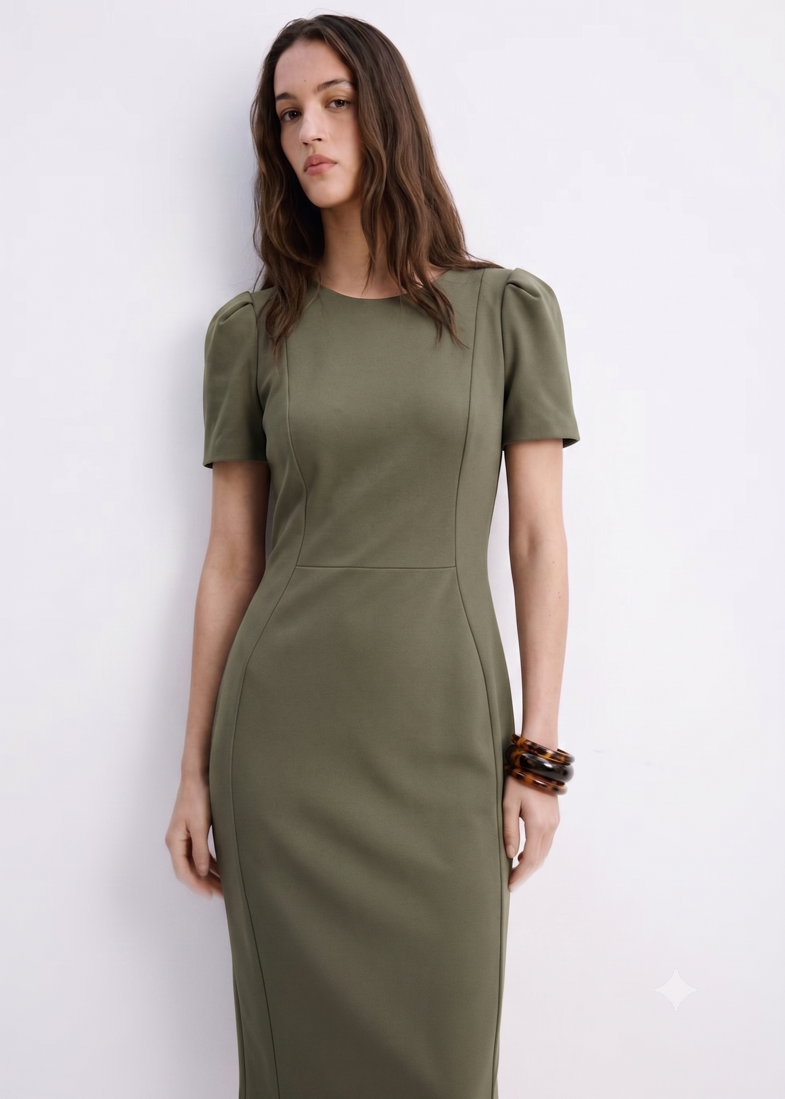 Vestido Calvin Klein Verde Olivo - 6 (M)