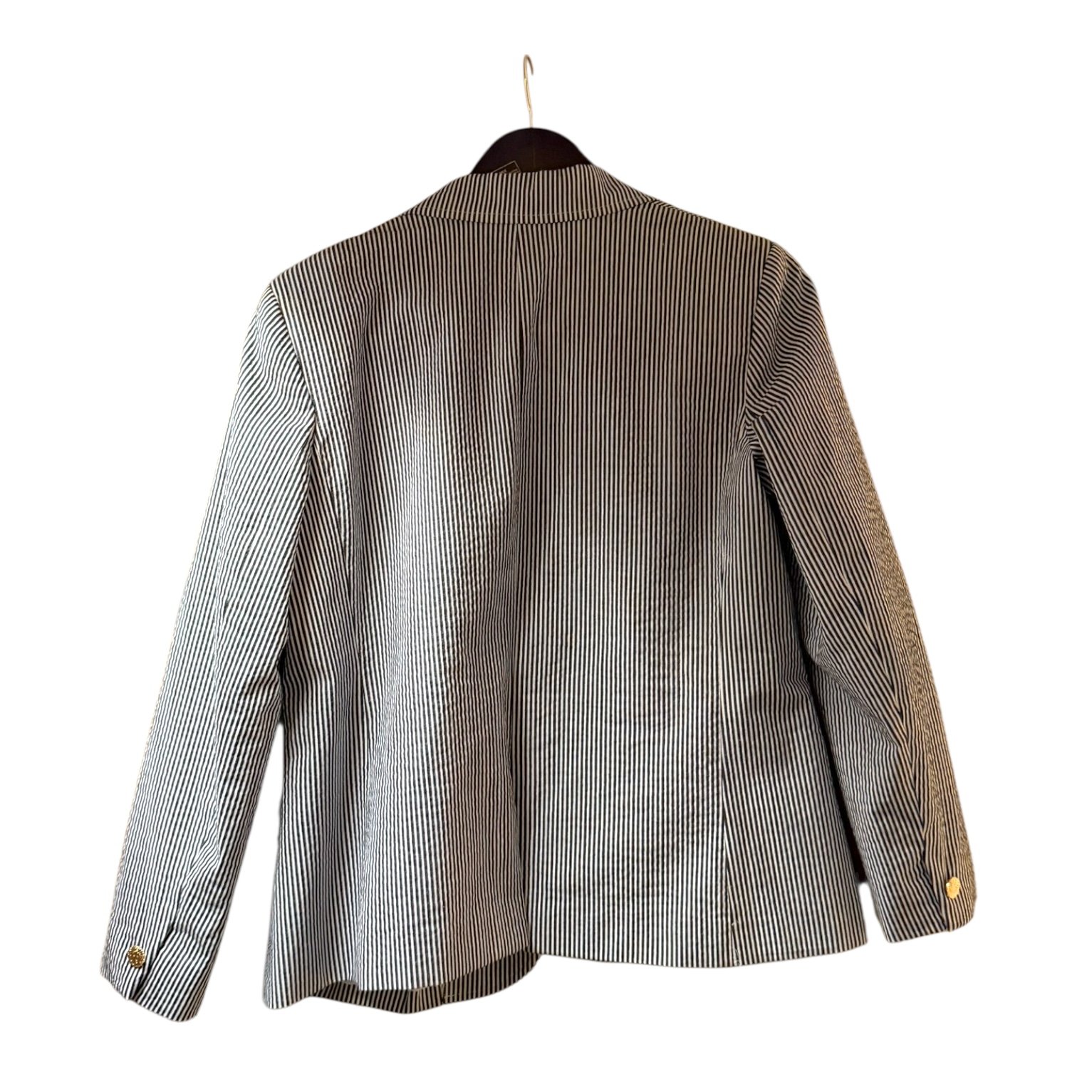Blazer Anne Klein a Rayas Azul y Blanco - L - Imagen 4