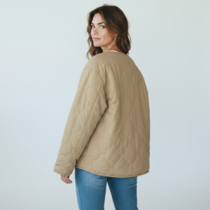 Casaca Uniqlo Reversible Beige y Fleece Blanco - XS