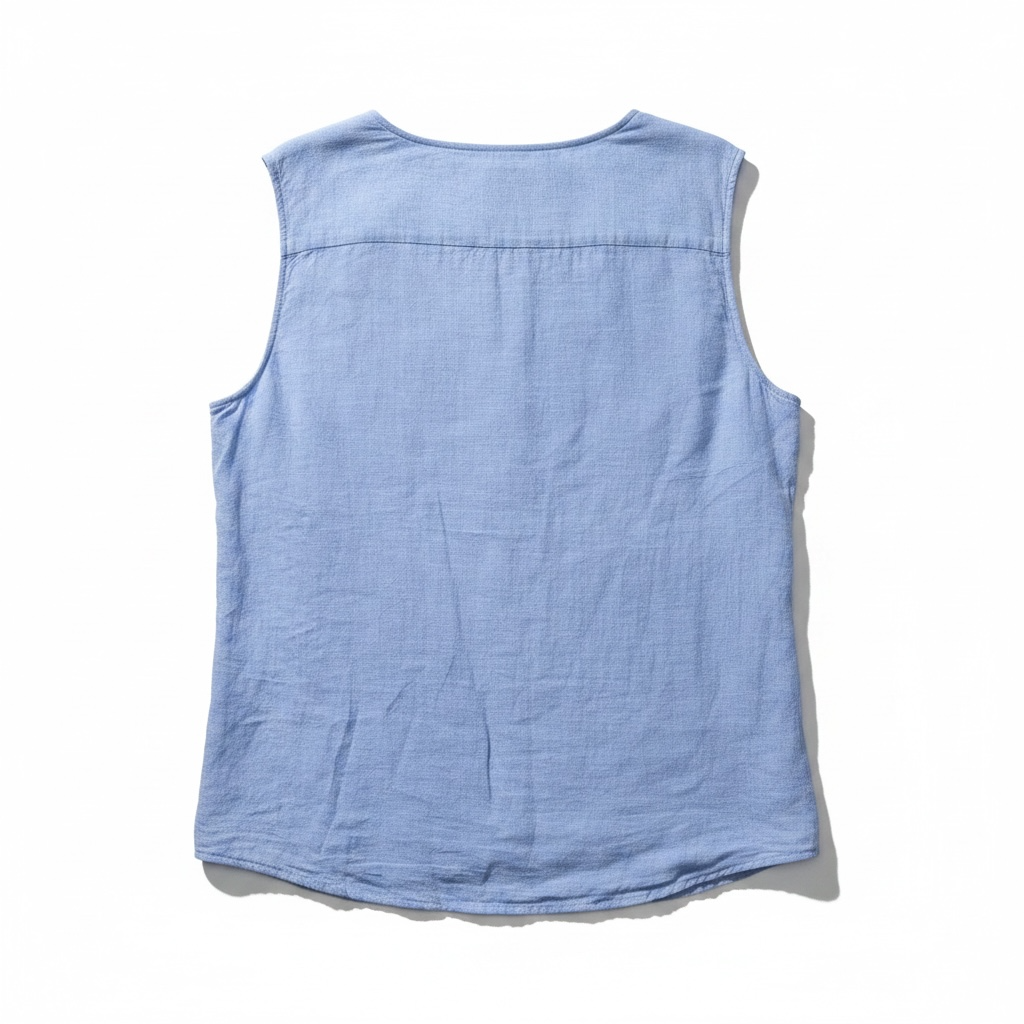 Blusa de Lino Celeste - XL - Imagen 4