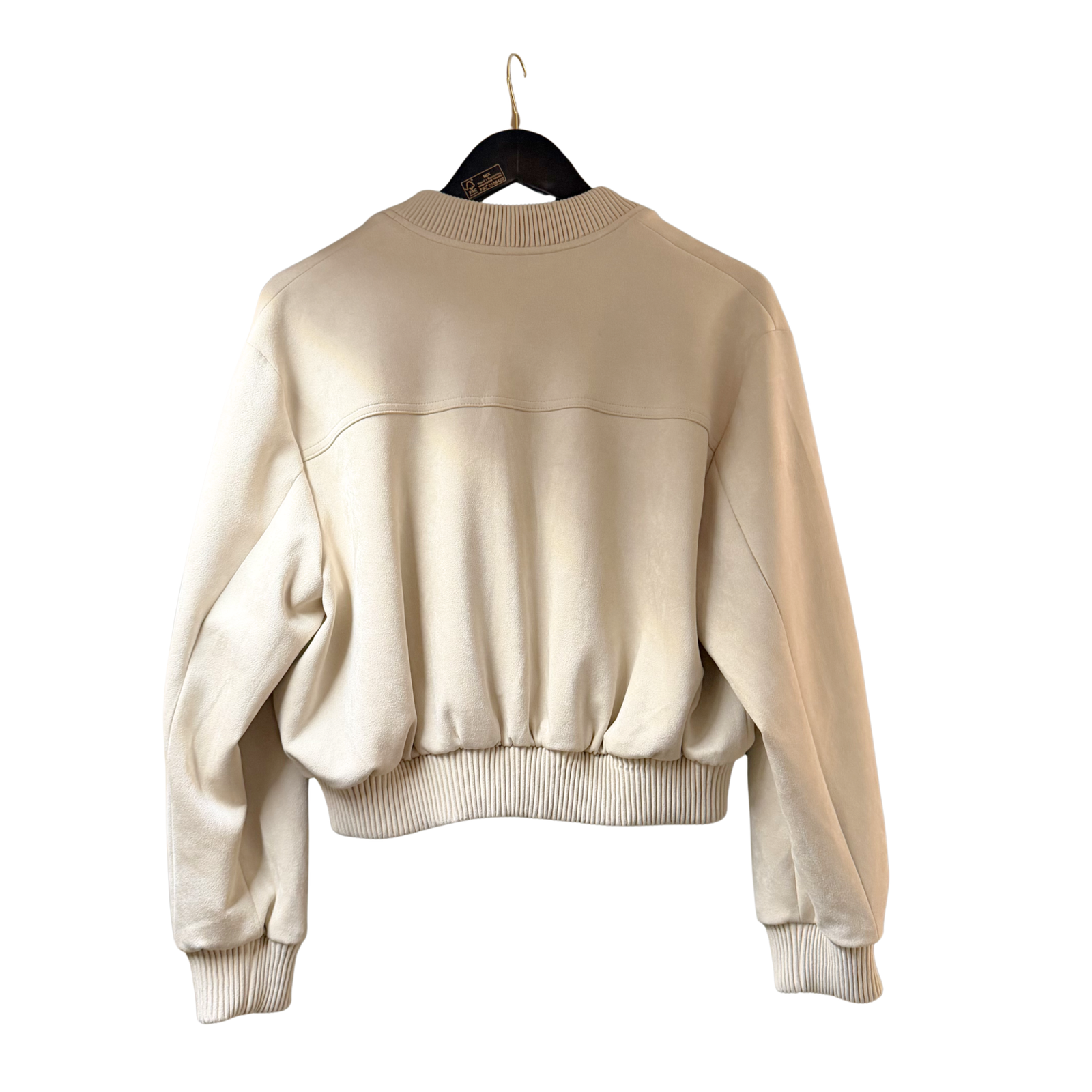 Casaca Bomber Zara Beige Cropped - S - Imagen 3