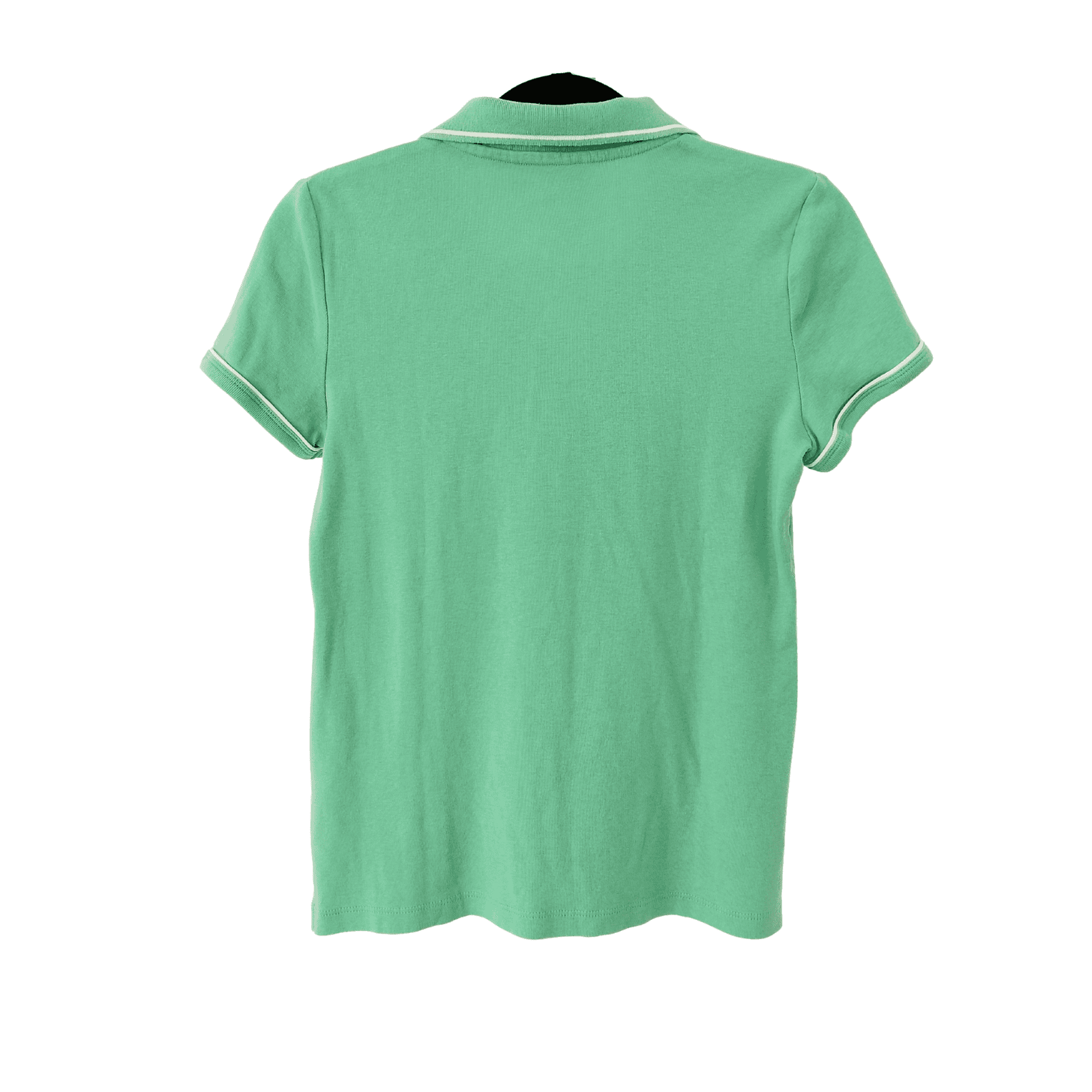 Polo Tommy Hilfiger Verde Menta con Ribetes Blancos - S - Imagen 3