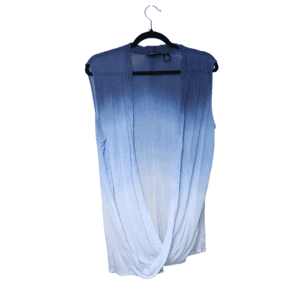 Blusa DKNY Jeans Azul con Efecto Drapeado - M
