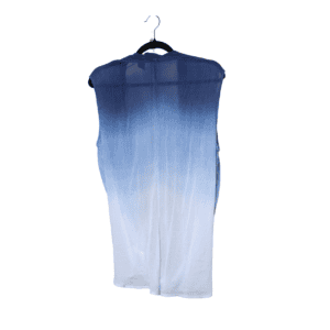 Blusa DKNY Jeans Azul con Efecto Drapeado - M