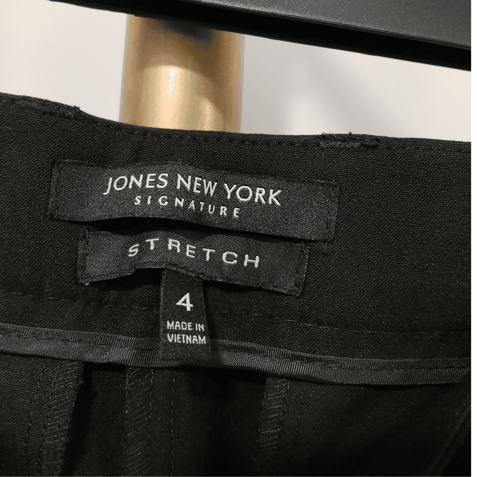 Pantalón Jones New York Negro de Vestir Stretch - S - Imagen 4