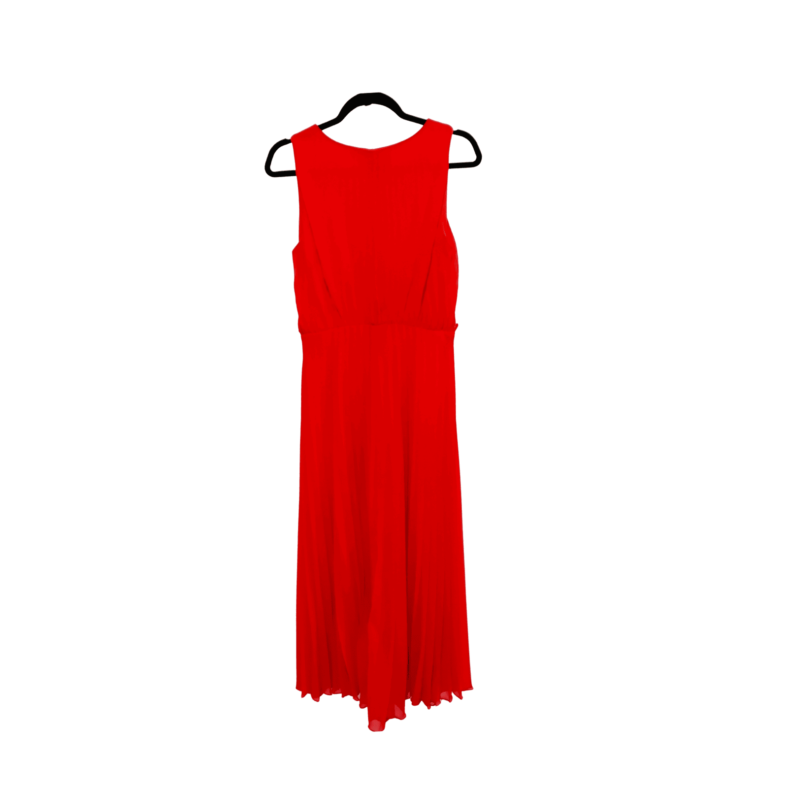 Vestido Cortefiel Largo Rojo Plisado Elegante - S - Imagen 3