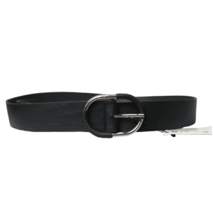 Correa Zara Negro de Efecto Cuero con Hebilla Plateada - 115