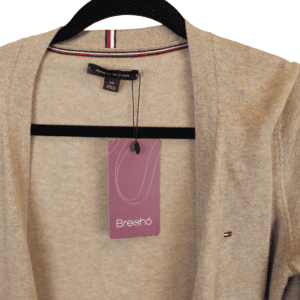 Cardigan Tommy Hilfiger Camel de Algodón con Cuello V - S