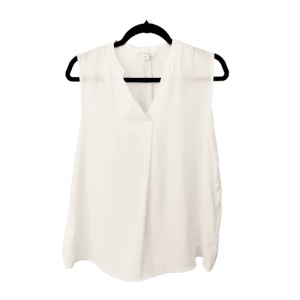 Blusa University Club Blanca Sin Mangas con Escote en V - M