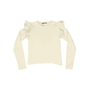 Chompa Zara Crudo con Bobos en Hombros