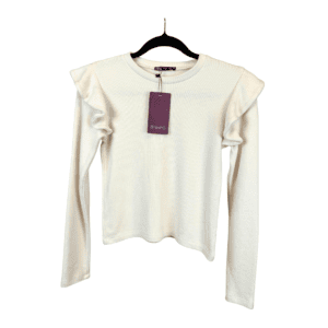 Chompa Zara Crudo con Bobos en Hombros
