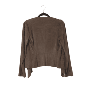Blazer Zara de Gamuza Sintética Marrón con Caída - M