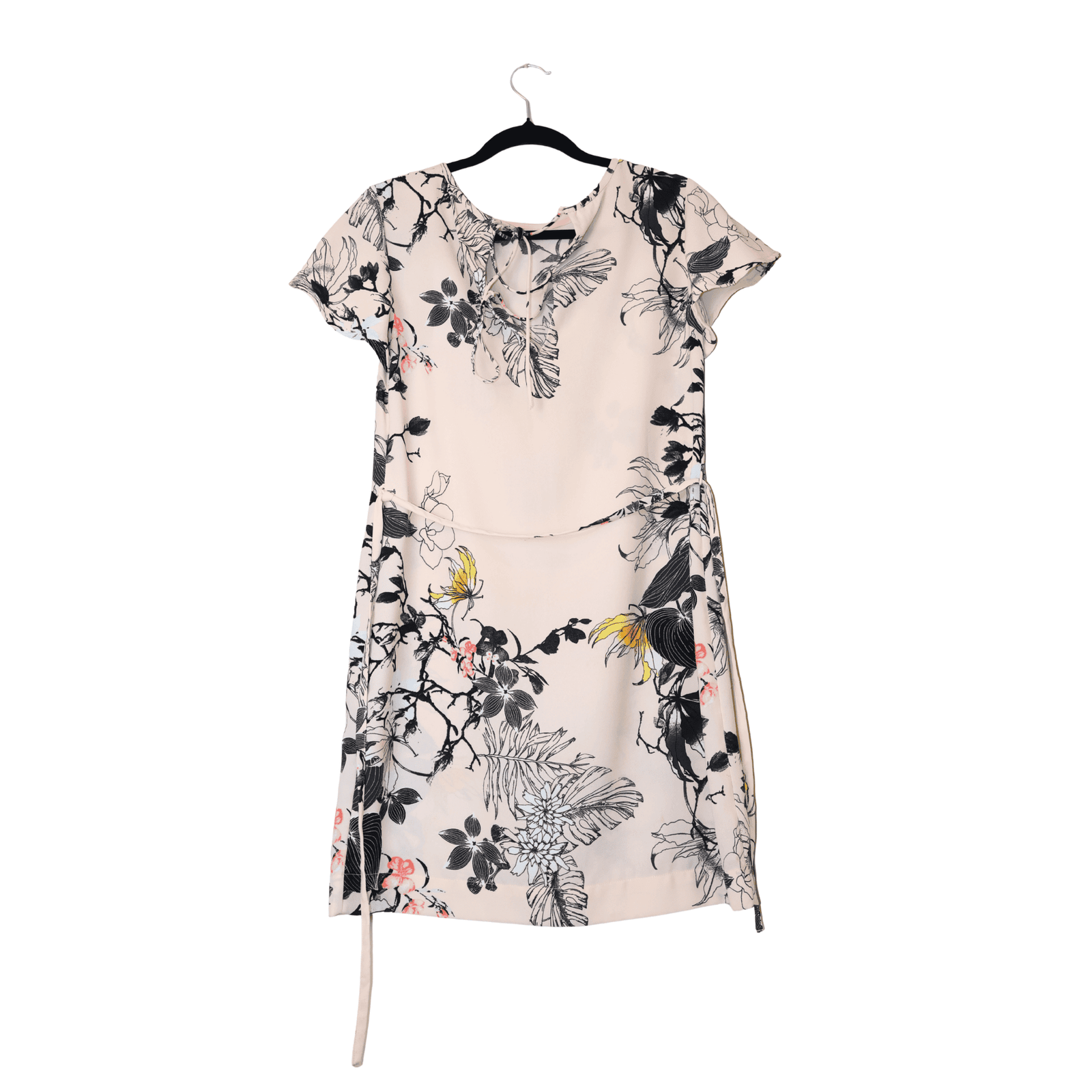Vestido Vero Moda Floral Crema con Mangas Cortas - S - Imagen 2
