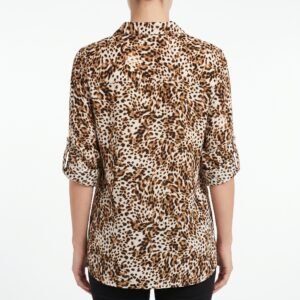 Blusa Brigitte Naux Animal Print Leopardo - M
