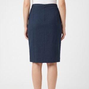 Falda Michèlle Belau Azul Marino Tipo Lápiz - 6 (M)