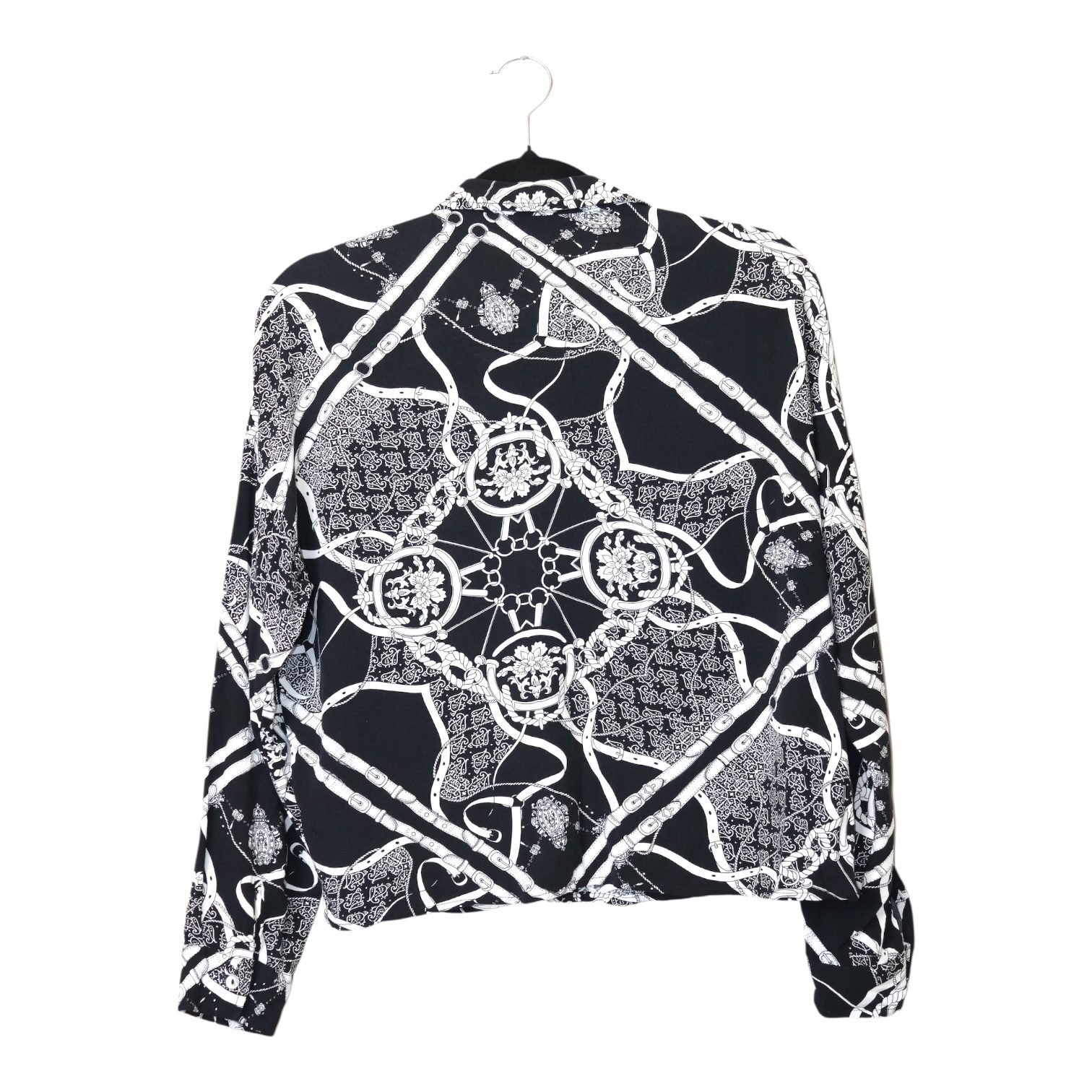 Blusa Stradivarius Negra con Estampado - S - Imagen 2