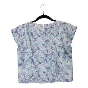 Milk Blusa Paisley Celeste con Vuelos - XS