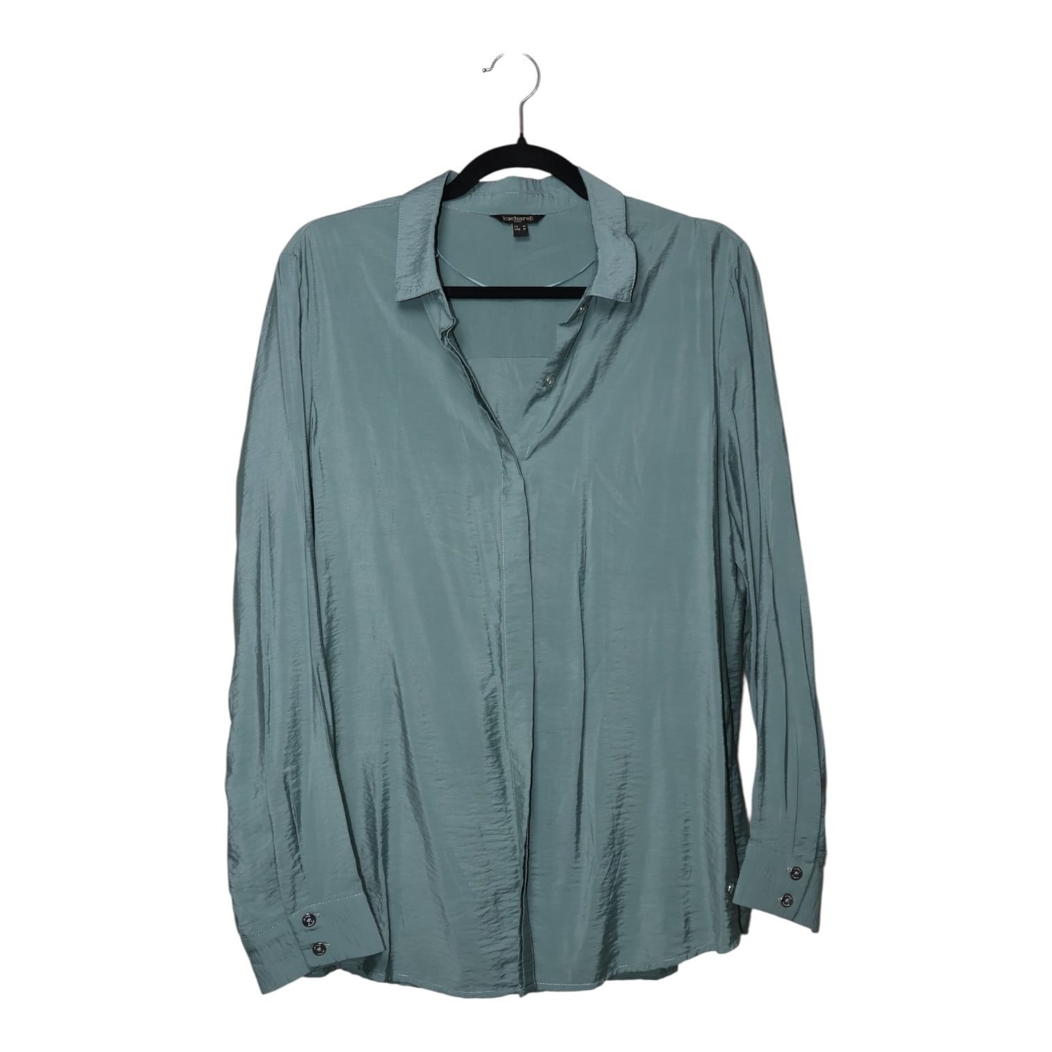 Blusa Cacharel Verde Agua Texturizada - M