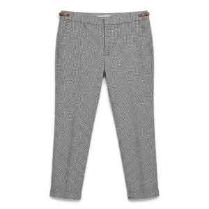 Pantalón Sfera con Estampado Geométrico Azul y Blanco - 32