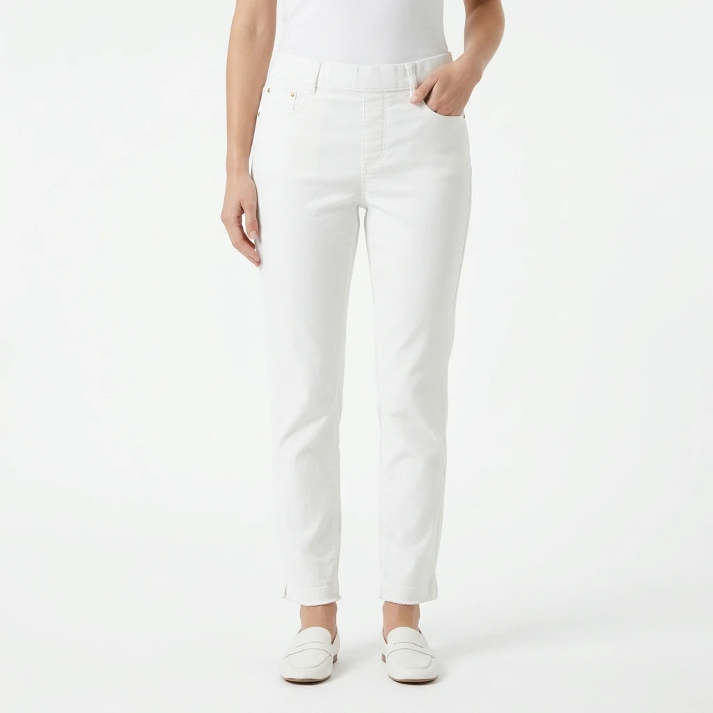 Pantalón Dorothy Perkins Blanco Slim Fit - 28