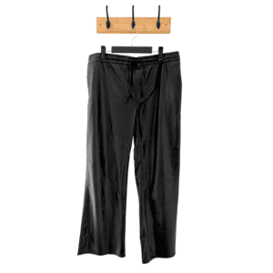 Pantalón Basement de Cuerina Negro con Cordón - XL