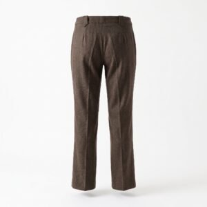Pantalón Ralph Lauren 100% Lana Marrón de Corte Recto - M