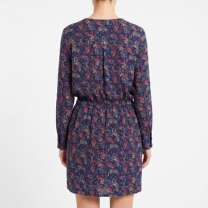 Vestido Mango Suit Azul con Estampado Paisley - L