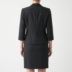 Conjunto Jemma de Blazer y Falda Pinstripe Gris Oscuro - Talla S
