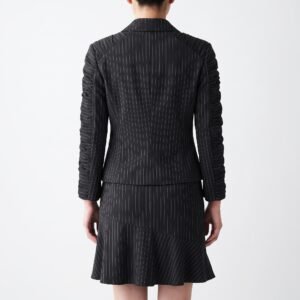 Conjunto Jemma Blazer y Falda Pinstripe Negro - Talla S