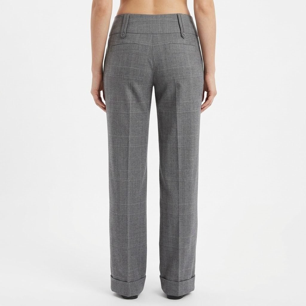 Pantalón George de Vestir Gris a Cuadros - 30 - Imagen 2