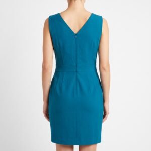 Vestido Classiques Entier Azul Petróleo de Corte Ejecutivo - M