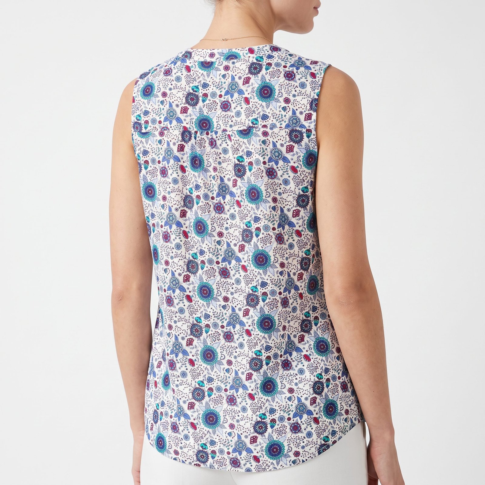Blusa EXIT Sin Mangas de Algodón con Estampado Floral - S - Imagen 2
