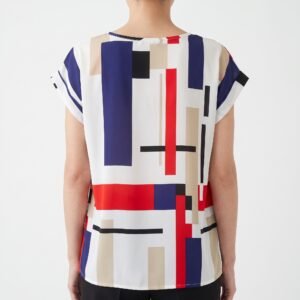 Blusa Kebunuo Multicolor con Estampado Geométrico - M