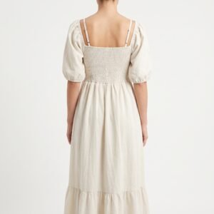 Vestido Largo Michèlle Belau Arena Romántico con Mangas Bombachas - M