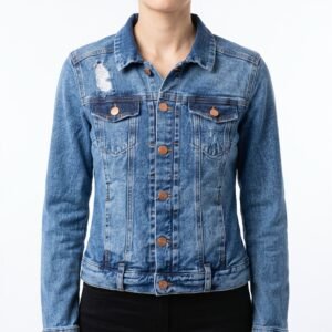 Casaca Denim Fiorucci Azul con Efecto Gastado - S