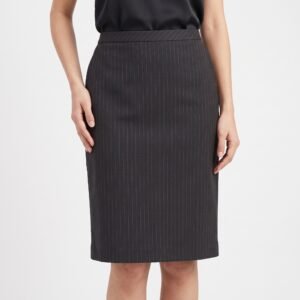 Falda G2000 Tipo Lápiz Negra con Rayas Diplomáticas - S