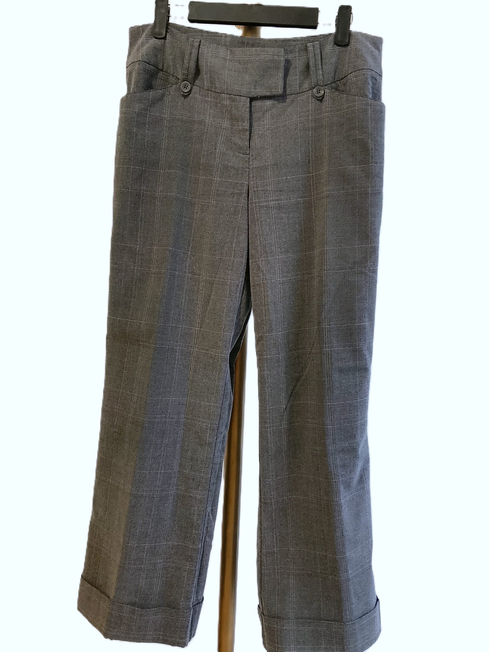 Pantalón George de Vestir Gris a Cuadros - 30 - Imagen 3