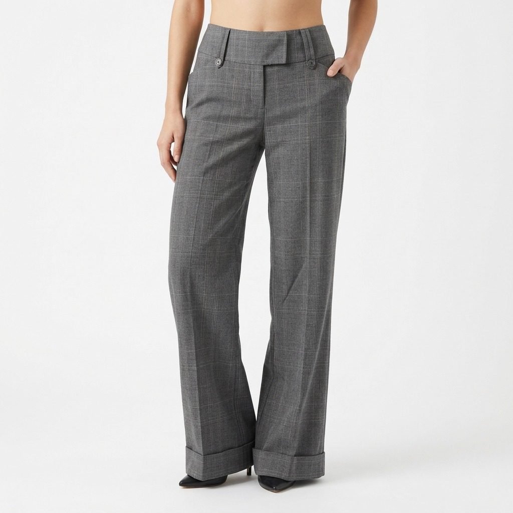 Pantalón George de Vestir Gris a Cuadros - 30