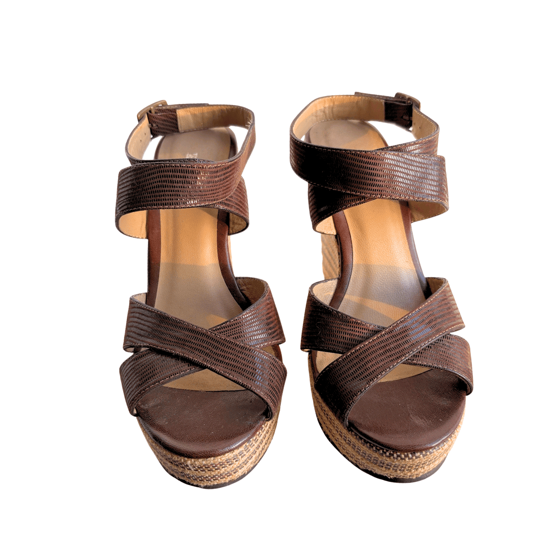 Sandalias Paez de Plataforma Marrón con Textura - 36 - Imagen 4