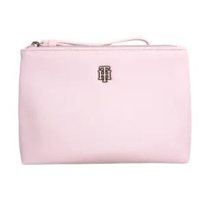 Cartera Tommy Hilfiger Clutch Rosa con Logo Dorado